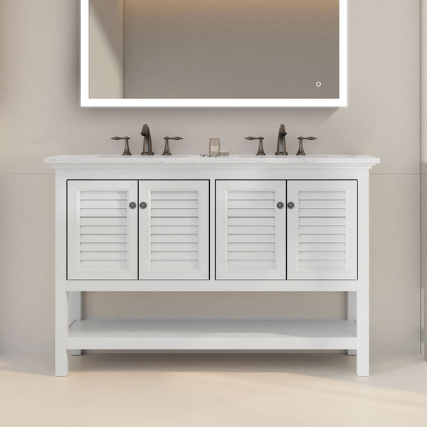 Thayer Double Bathroom Vanity- White
