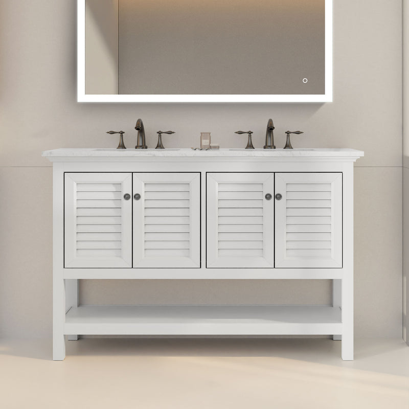 Thayer Double Bathroom Vanity- White