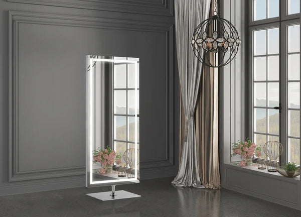 The Nova Lighted Standing Full-Length Vanity Mirror – Modern Mirrors