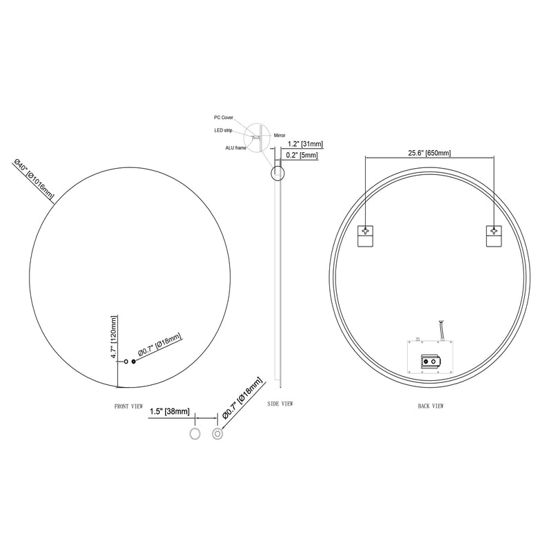 Cassiopeia Round Illuminated Vanity Mirror