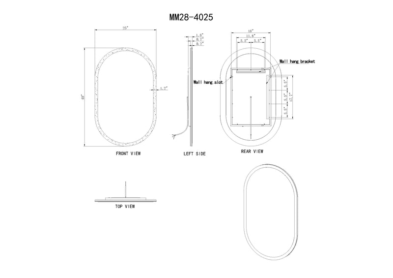 Altair Pill Illuminated Mirror