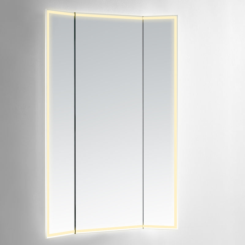 Celestia Lighted Full-Length Trifold Vanity Mirror