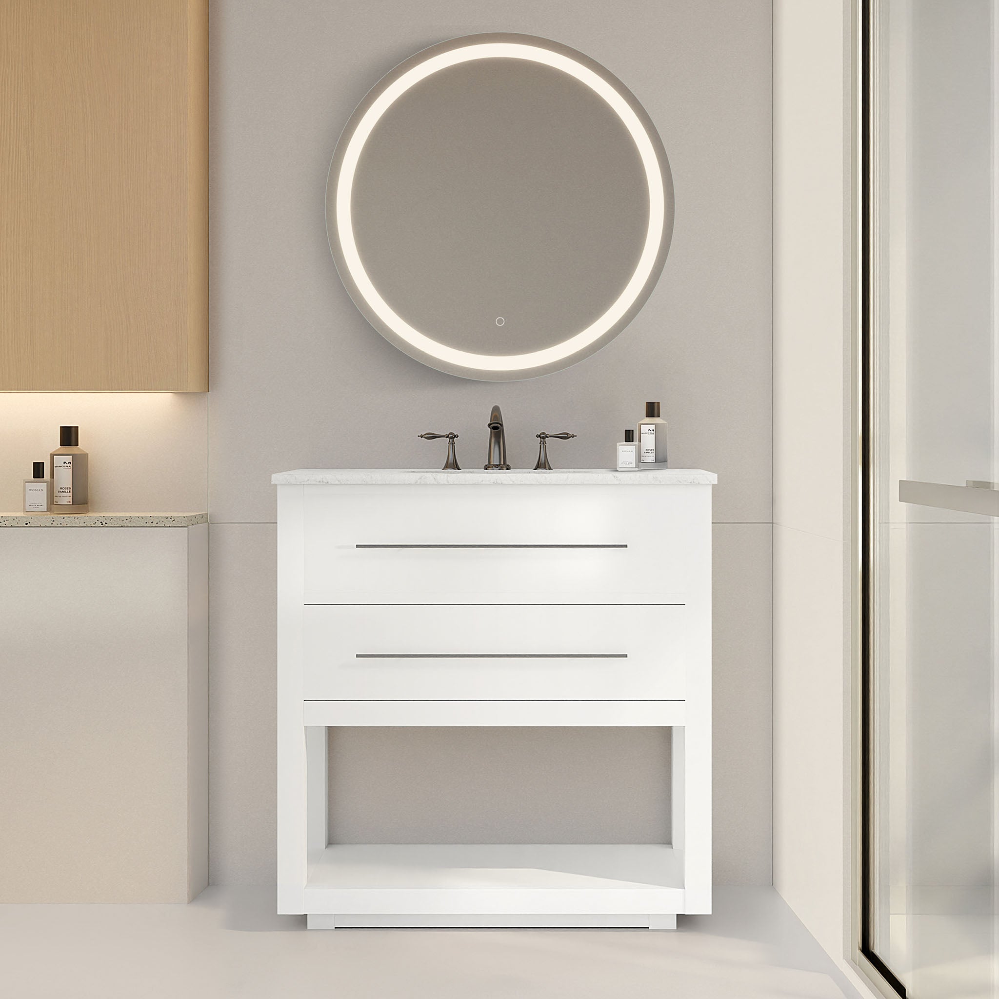 Pascal Single Bathroom Vanity | Modern Mirrors