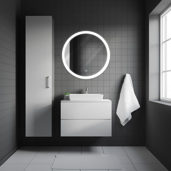 Sidra Round Illuminated Vanity Mirror