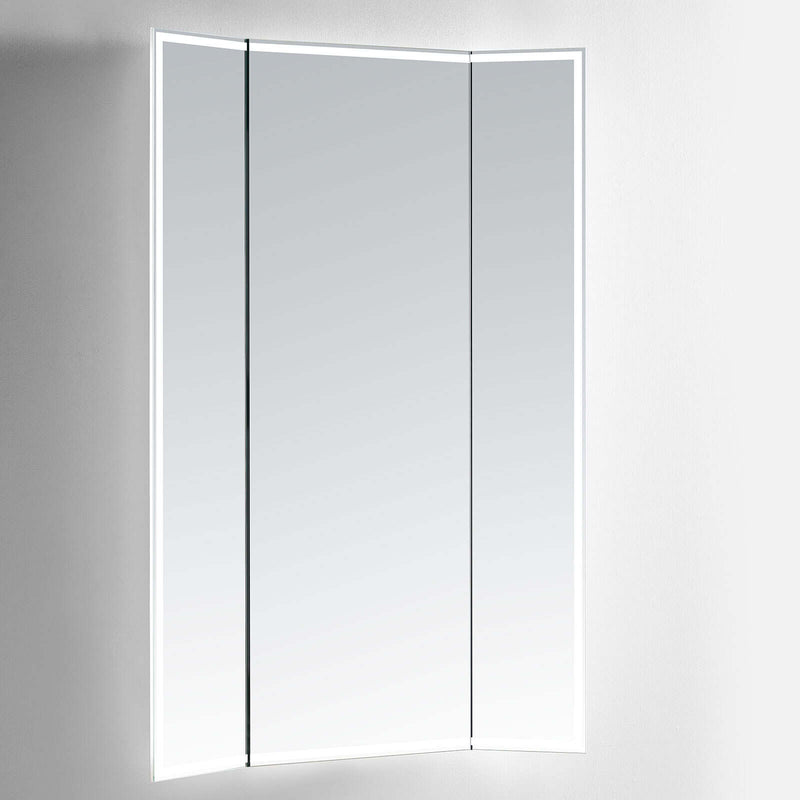 Celestia Lighted Full-Length Trifold Vanity Mirror - Modern Mirrors