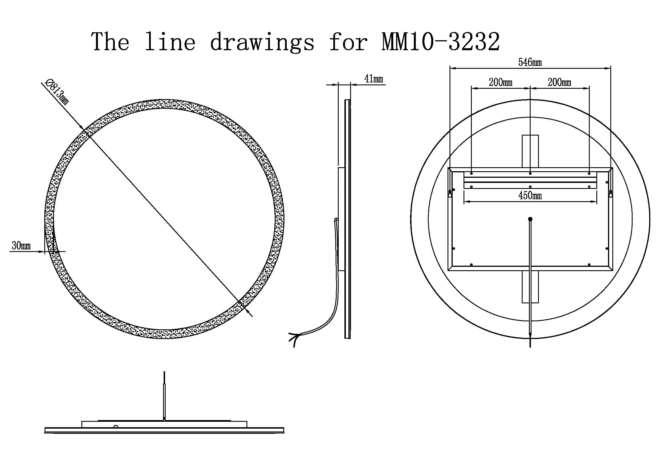 Luna Round Lighted Bathroom Vanity Mirror