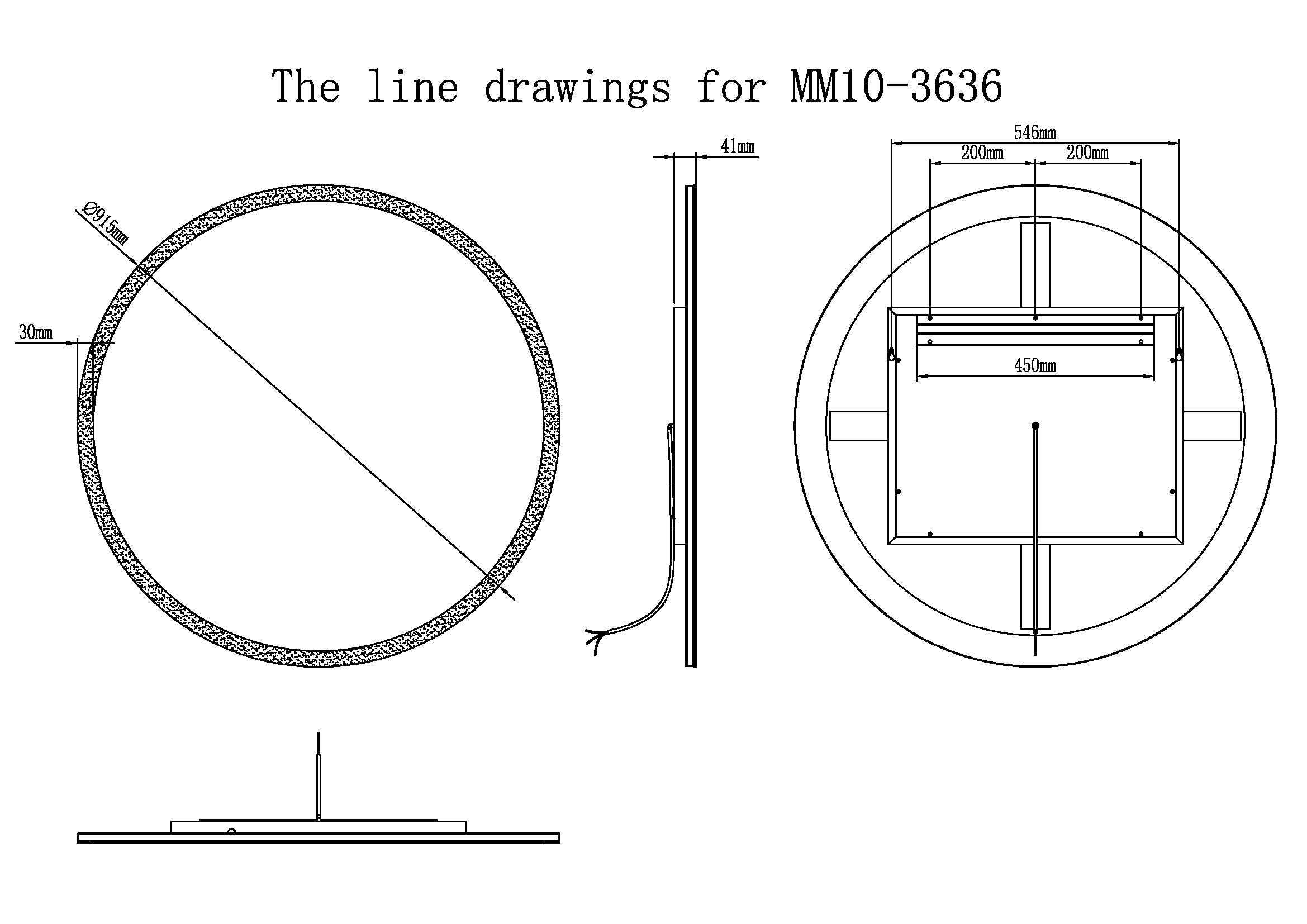 Luna Round Lighted Bathroom Vanity Mirror