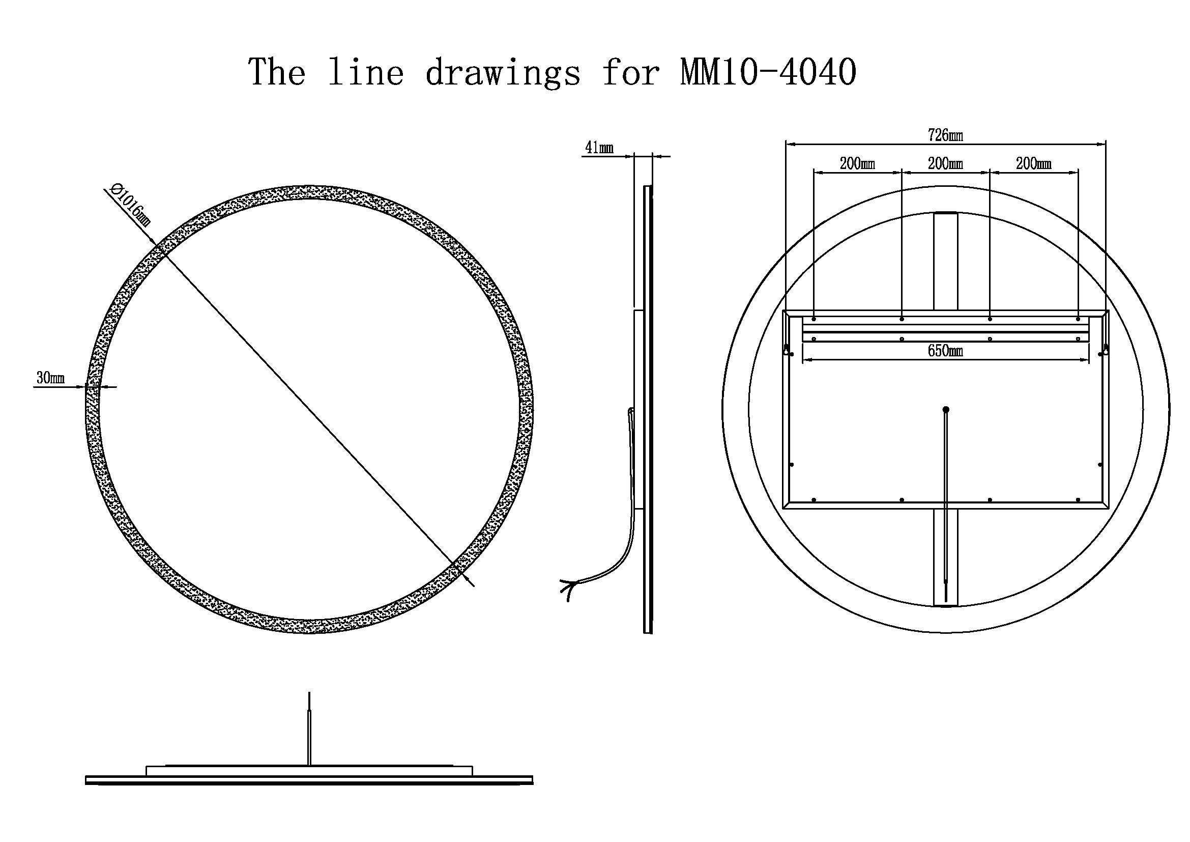 Luna Round Lighted Bathroom Vanity Mirror
