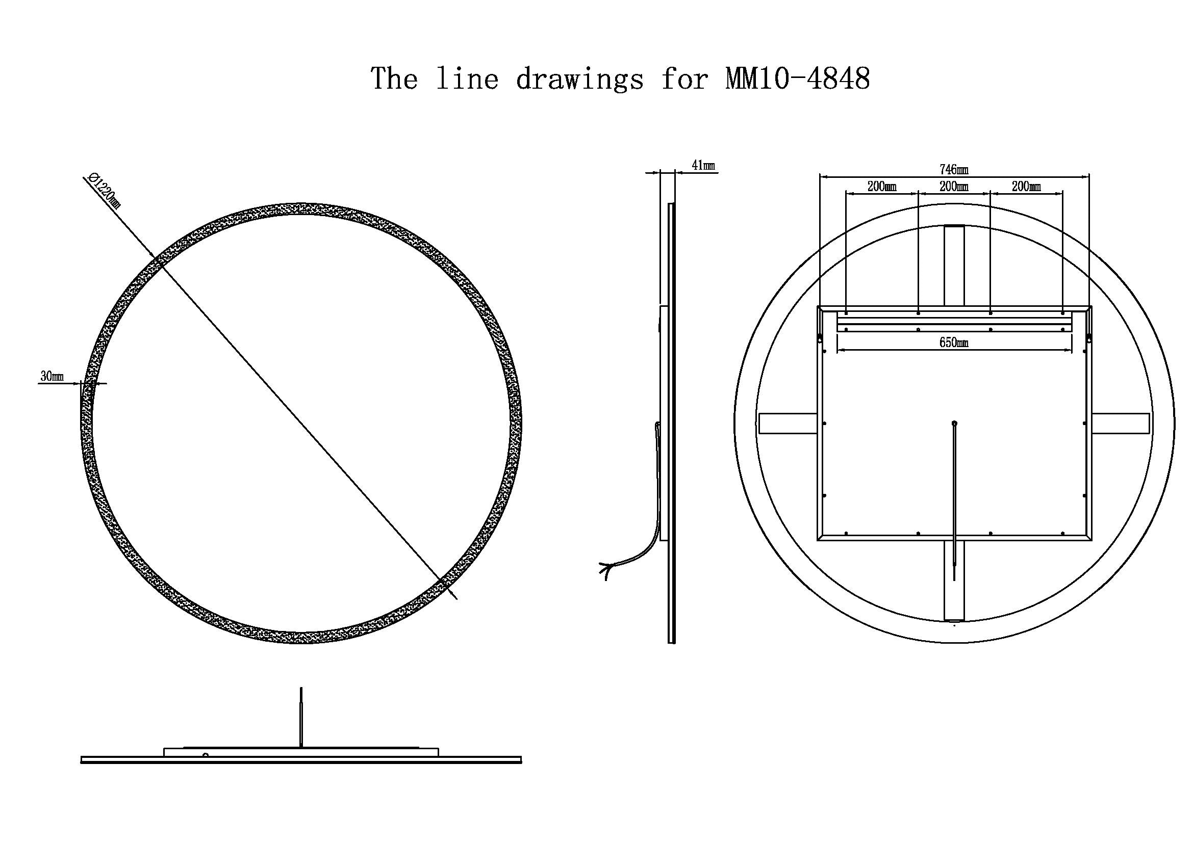 Luna Round Lighted Bathroom Vanity Mirror