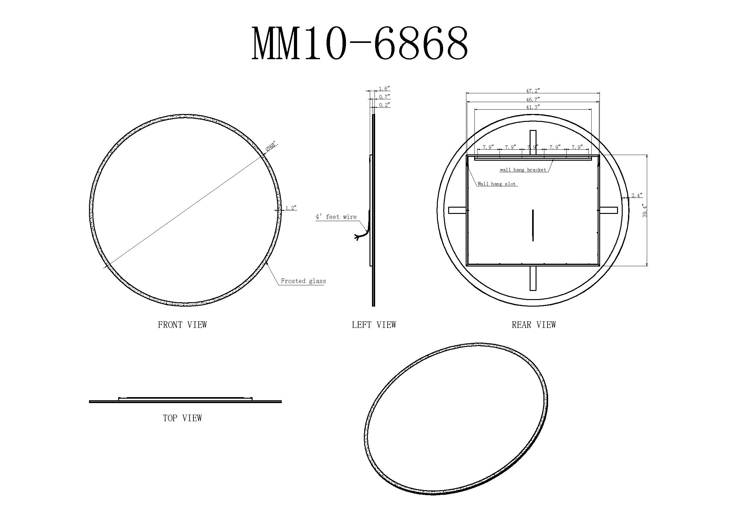 Luna Round Lighted Bathroom Vanity Mirror