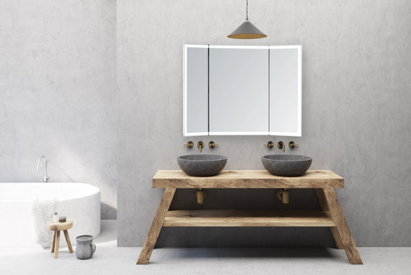 Stella Trifold Lighted Bathroom Vanity Mirror