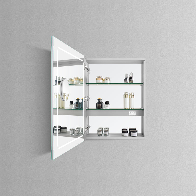 Cosmo I Conductive Hinge-Powered Illuminated Cabinet Vanity Mirror