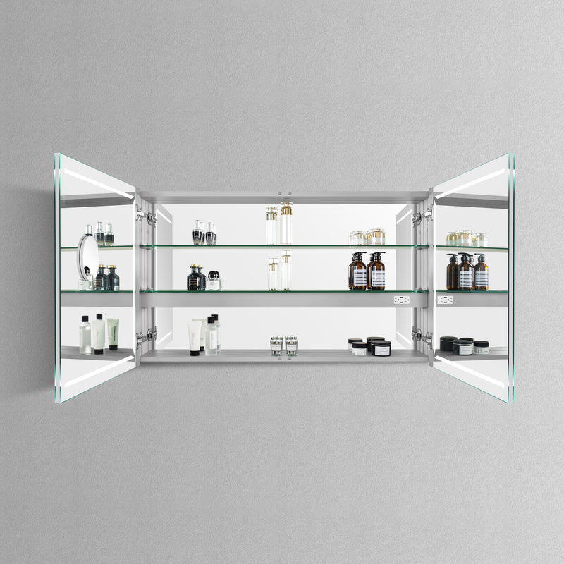 Cosmo II Conductive Hinge-Powered Illuminated Cabinet Vanity Mirror