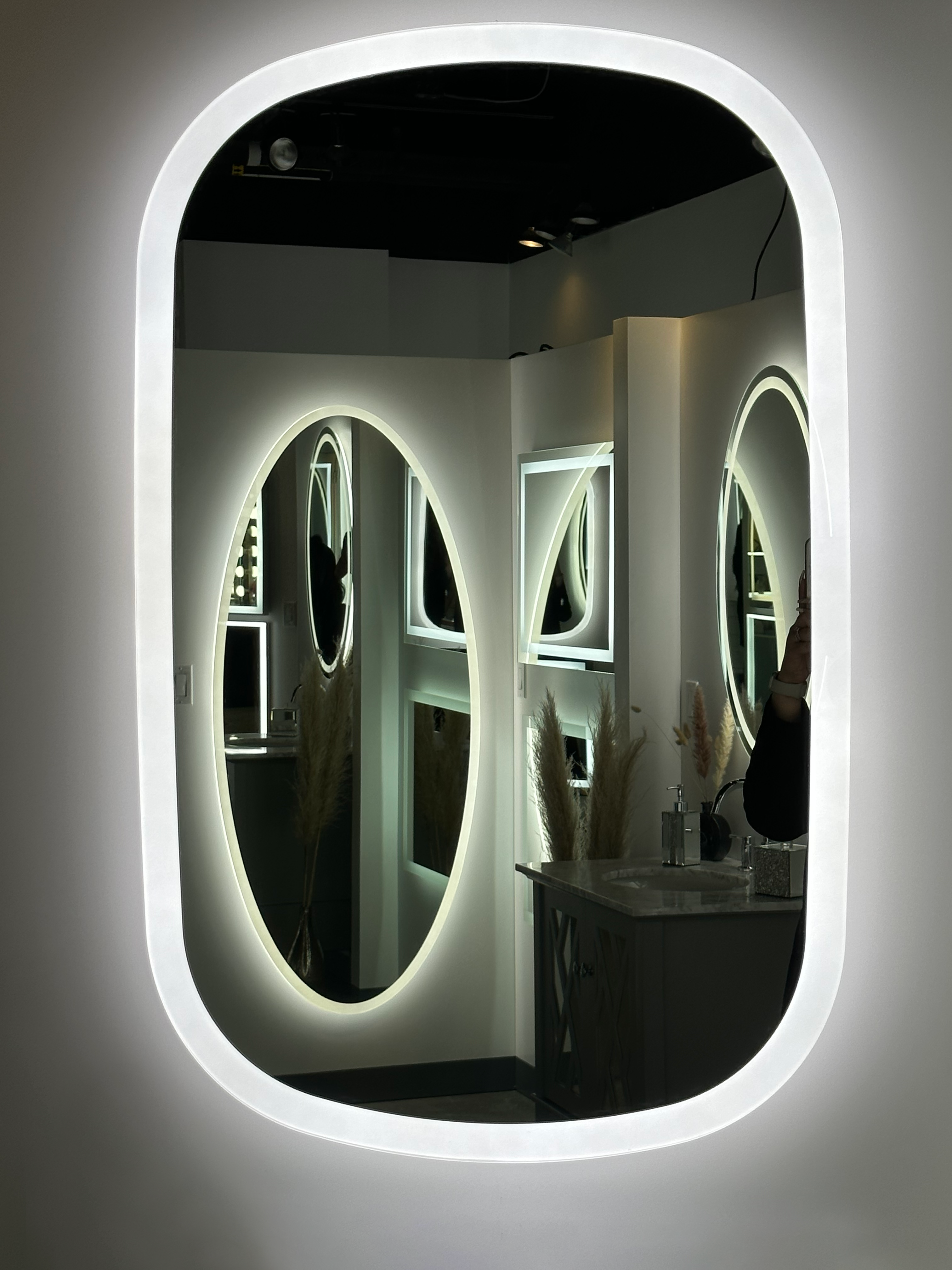 Meridian Mirror Meridian Lighted Bathroom Vanity Mirror | Modern Mirrors