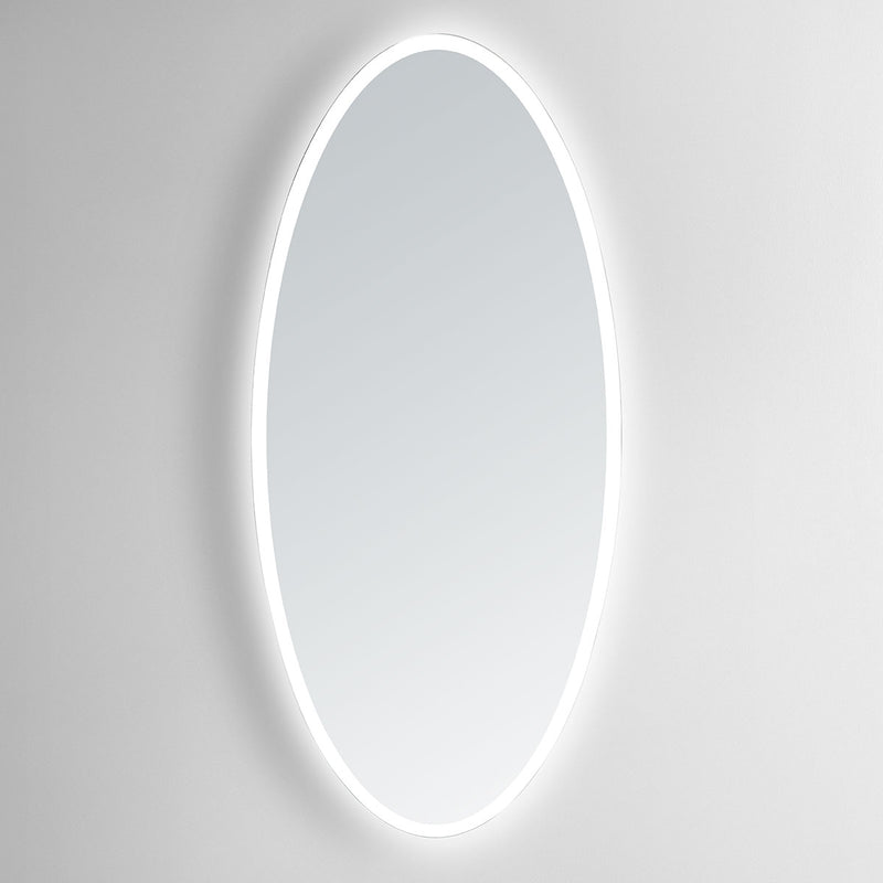 Aurora Oval Lighted Bathroom Vanity Mirror - Modern Mirrors