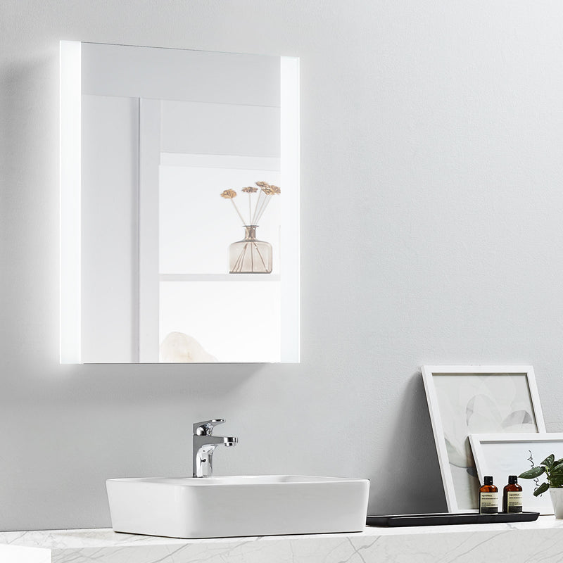 Frameless Lighted Bathroom Mirror Modern Mirrors Size: 32 x 24