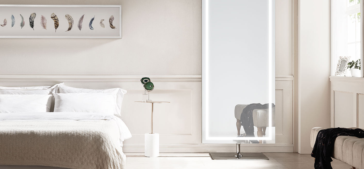 Nova Lighted Standing FullLength Vanity Mirror